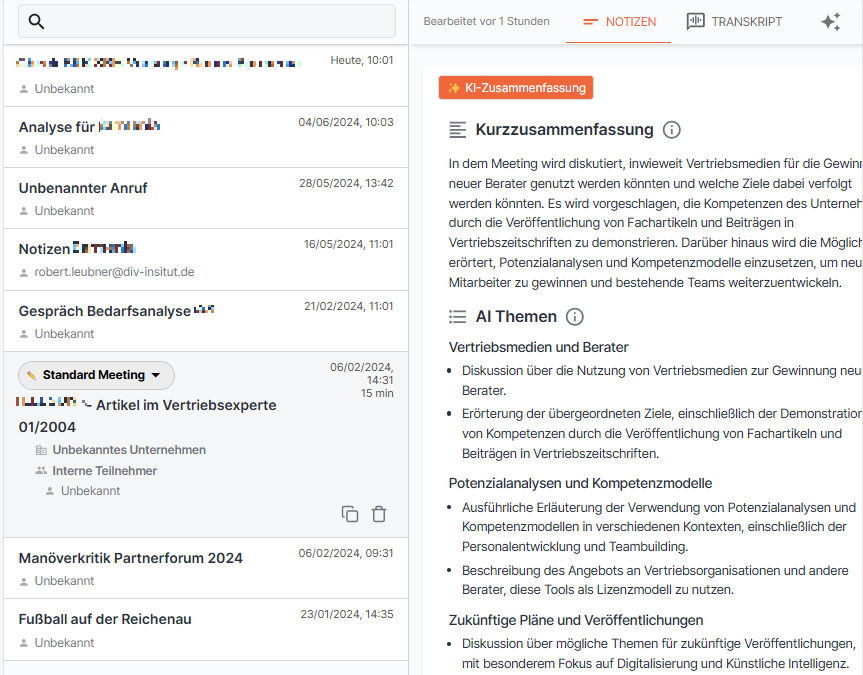 KI Meeting-Assistenten im Vertrieb