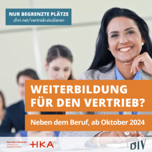 Ausbildung Vertrieb an der Hochschule Karlsruhe.
